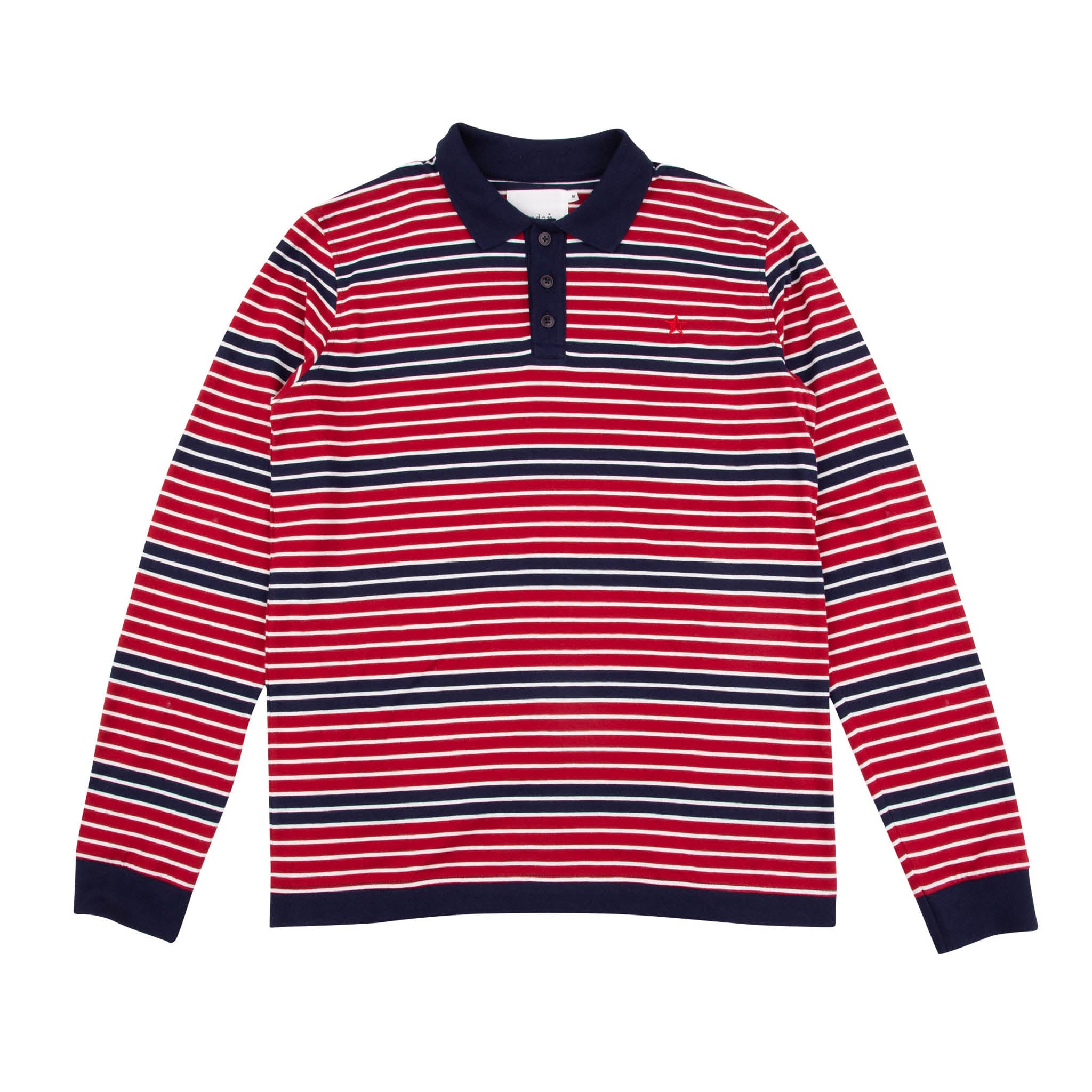 Sounder Golf Monterey LS Polo - Deep Red/Deep Navy | Shop Now