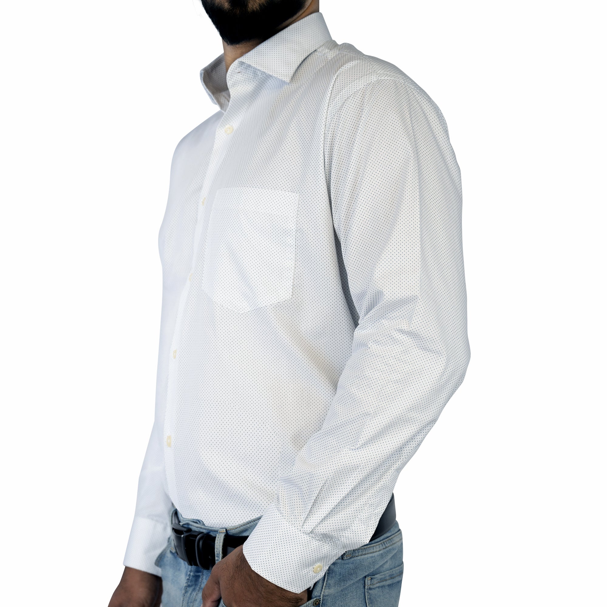 Spotted white formal shirt