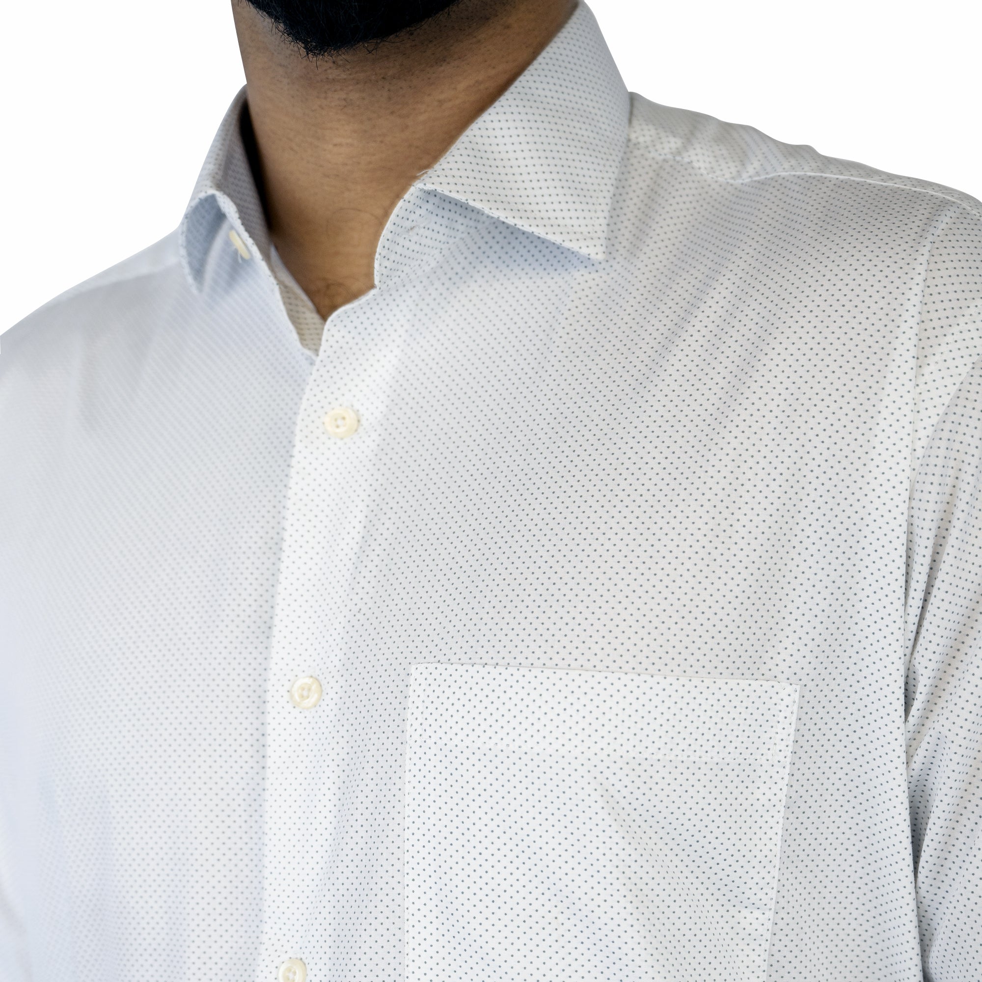 Spotted white formal shirt