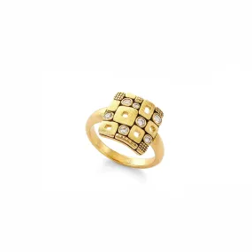 Square Small Windows Dome Ring