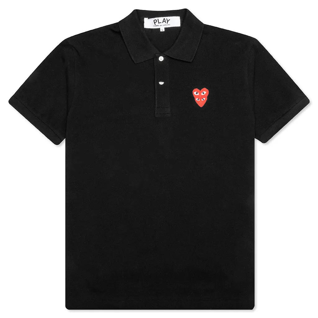 Black Heart Polo Shirt - Stacked.