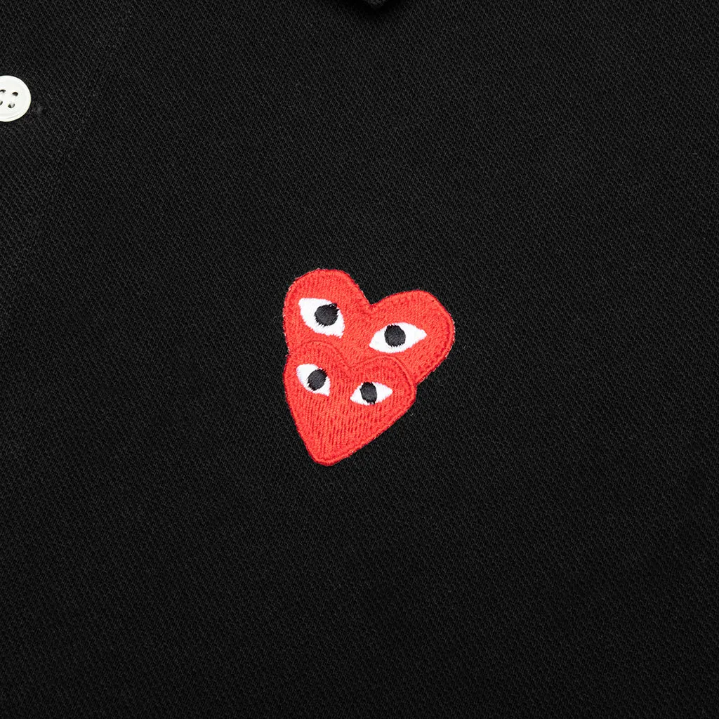 Black Heart Polo Shirt - Stacked.