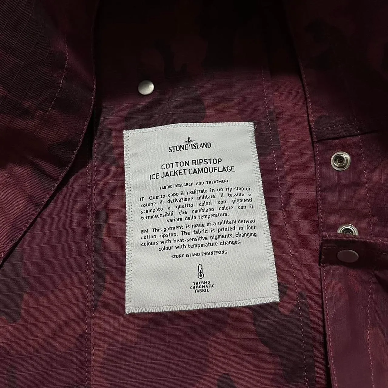 Exclusive Stone Island Supreme Ice Camo Harrington Jacket