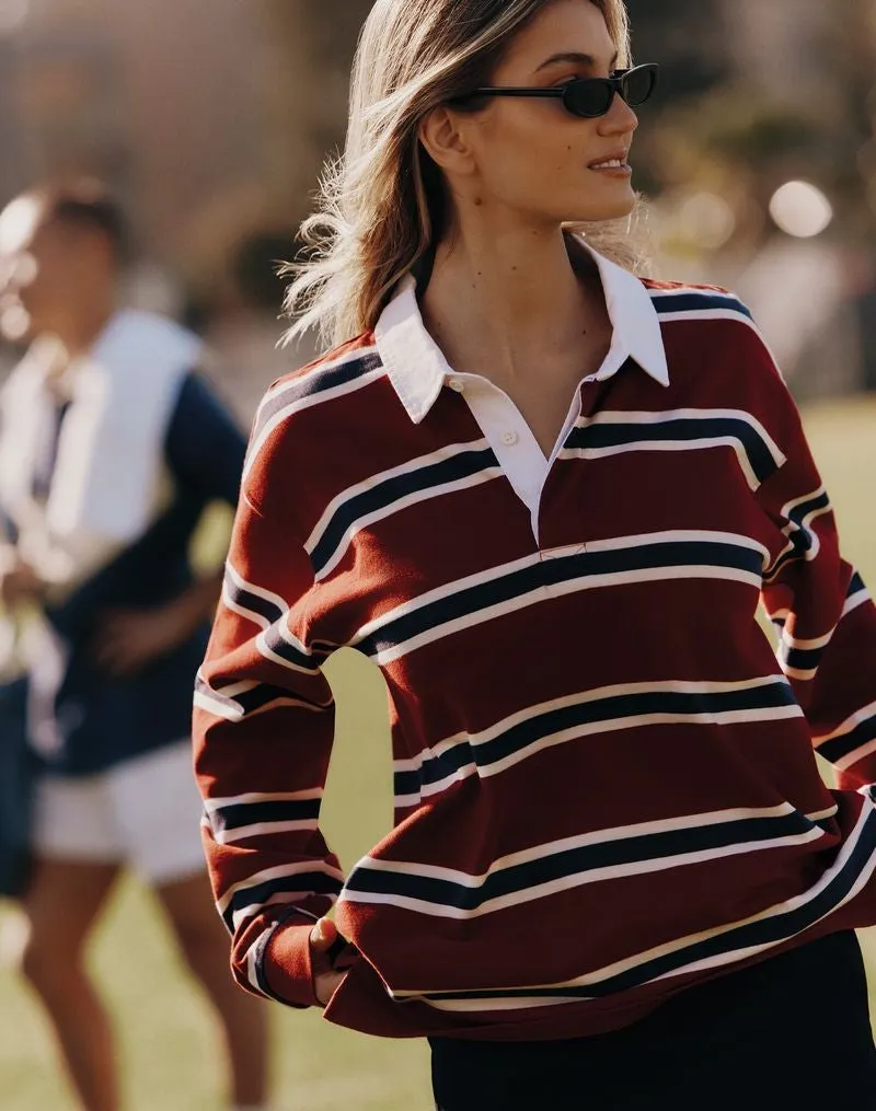 Biebs Stripe/rover Stripe Polo Jumper at Glassons