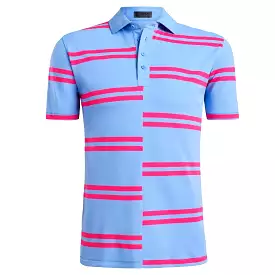 Striped Polo Shirt with Offset Pattern