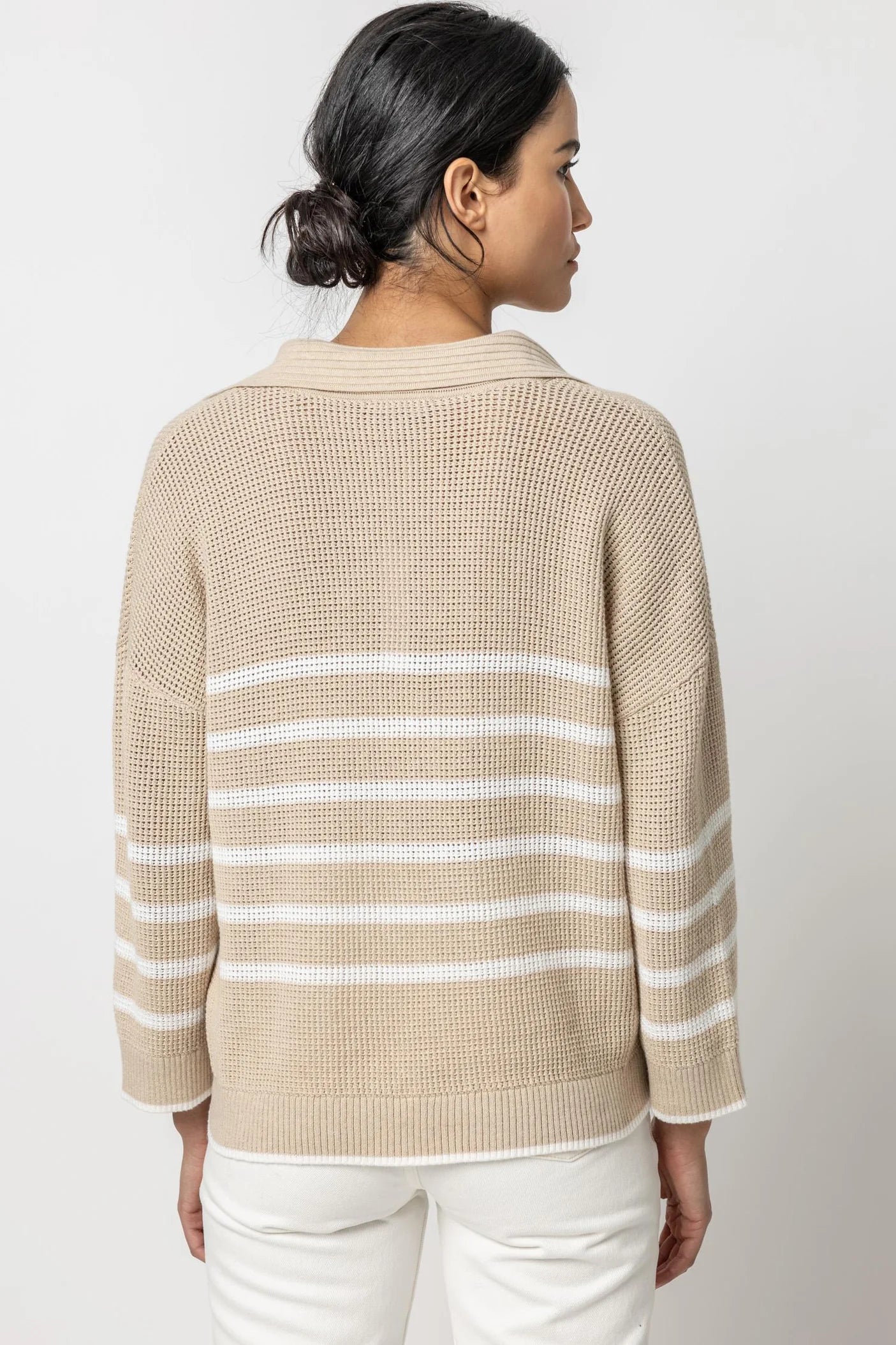 Striped Polo Sweater - Shop Now