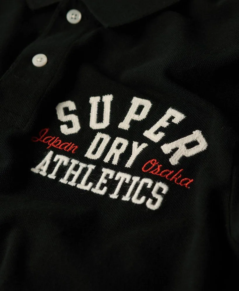 Superdry Black Classic Applique Logo Polo Shirt