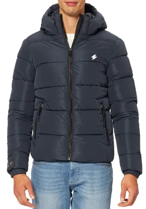 Superdry Hooded Sports Puffer Jacket Eclipse Navy Best