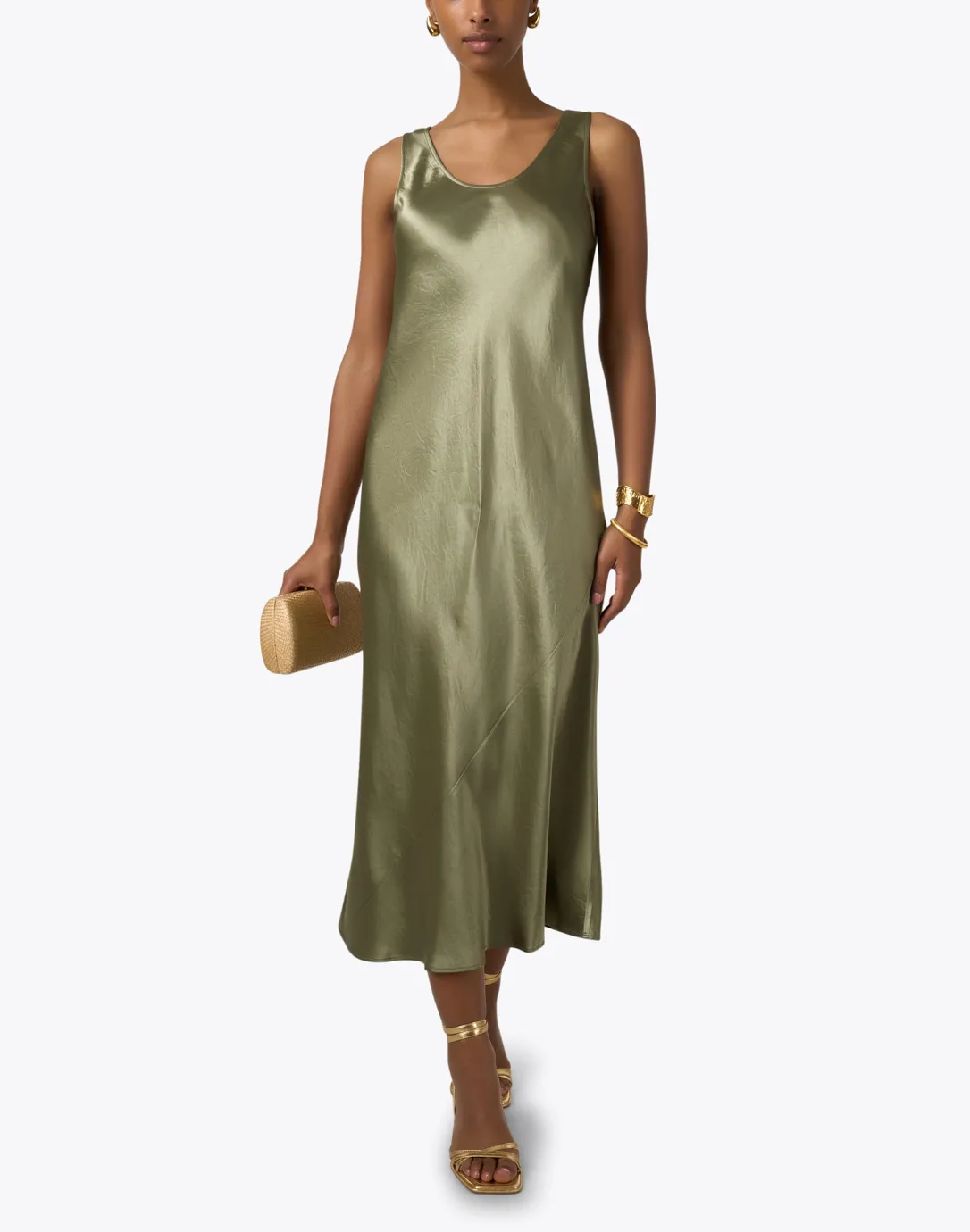 Talete Sleeveless Green Dress by [Brand Name]