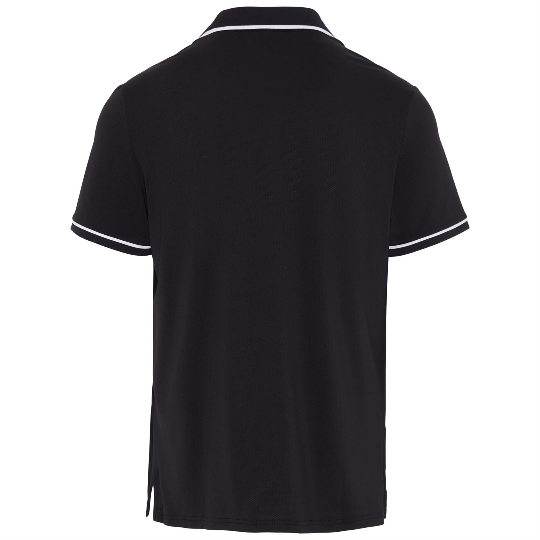 Technical Earl Nylon Stretch Polo Caviar Black