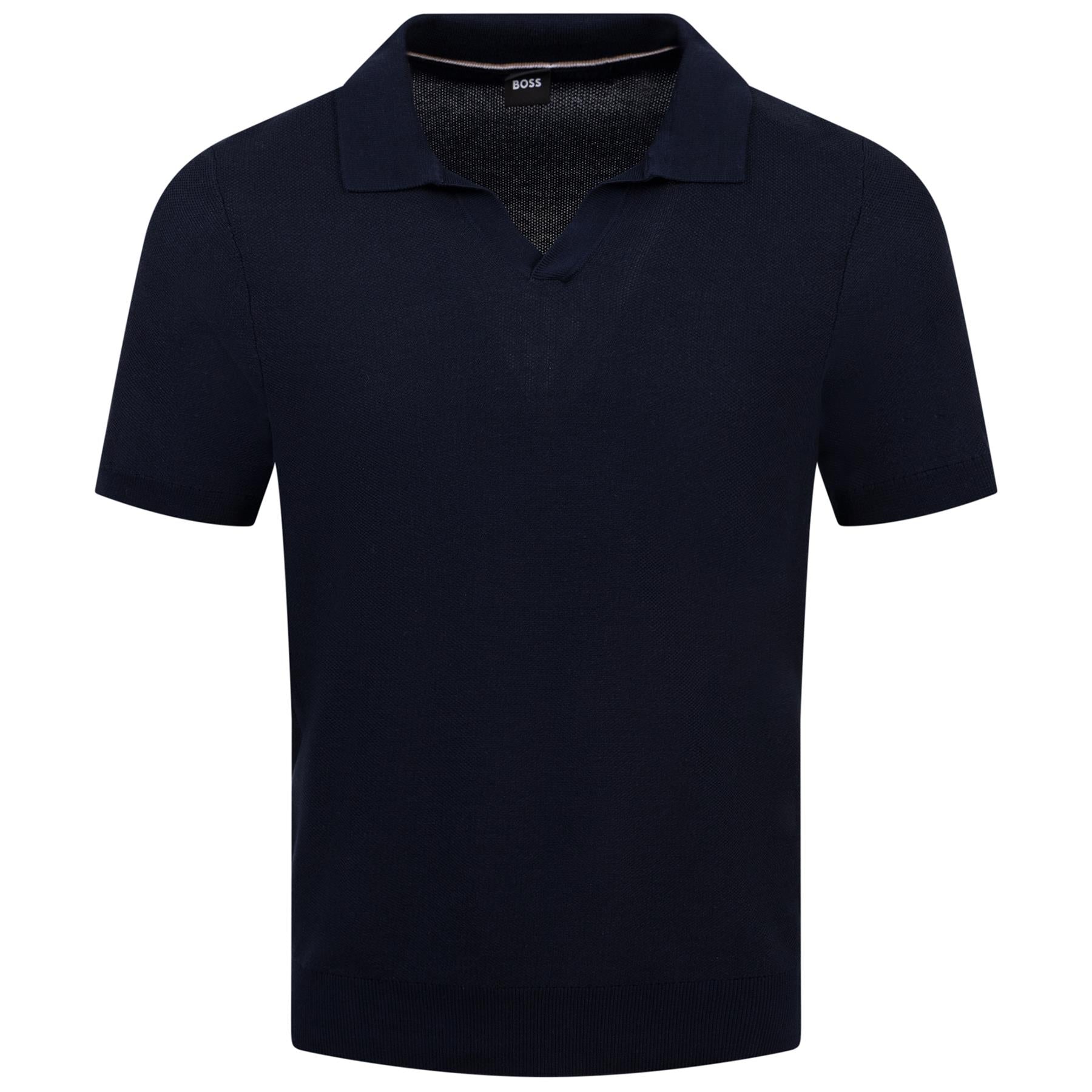 Tempio Regular Fit Navy Blue Knitted Polo Shirt