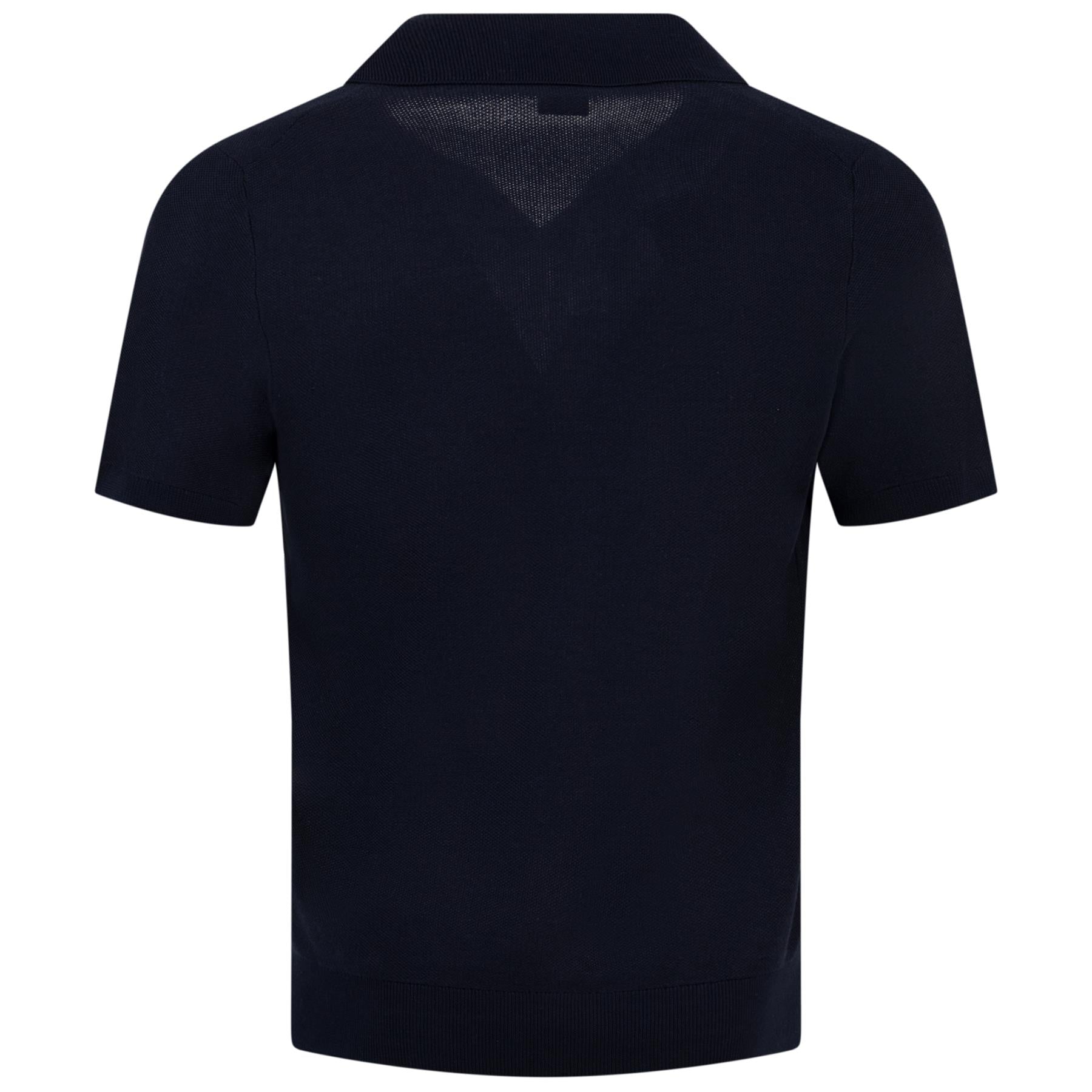 Tempio Regular Fit Navy Blue Knitted Polo Shirt