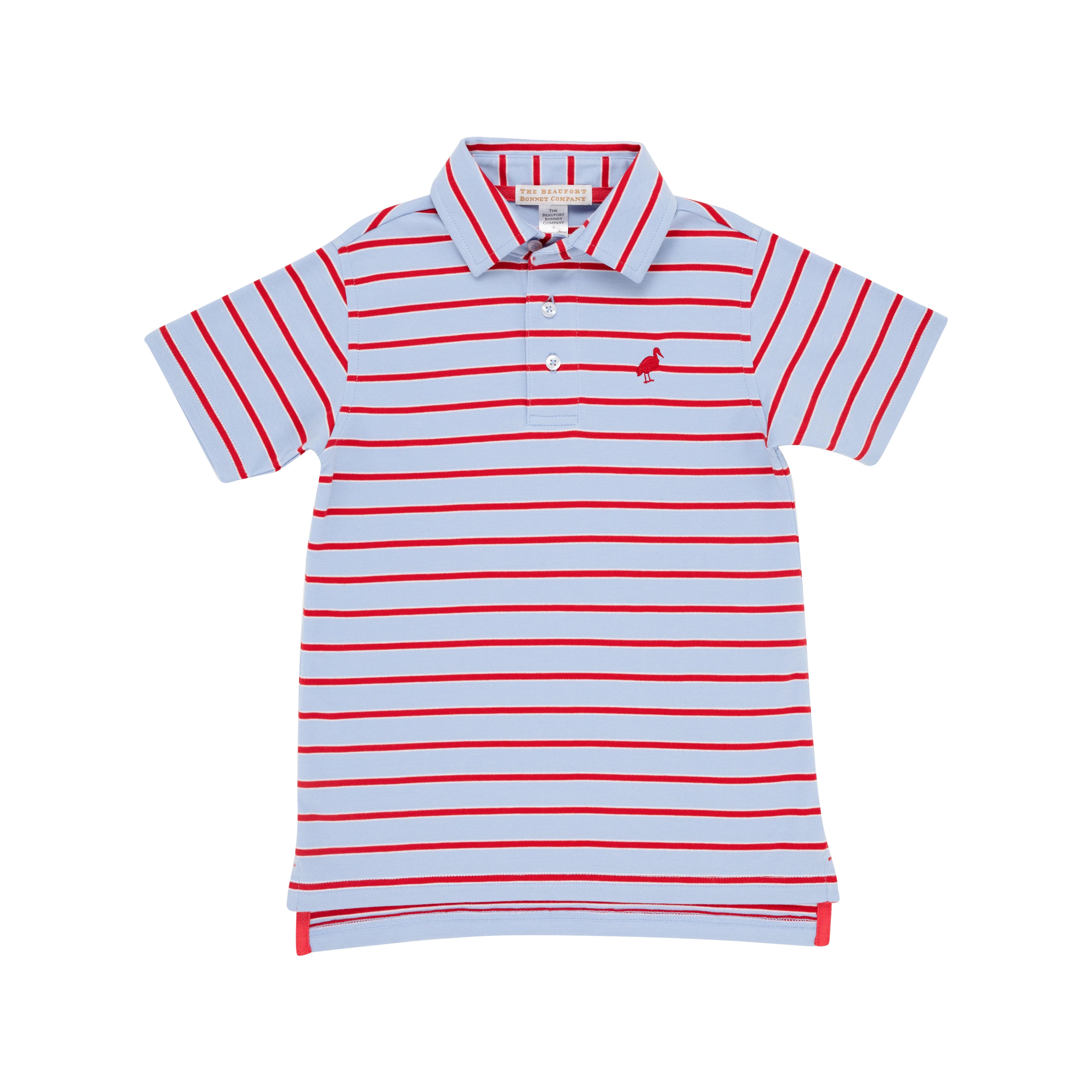 The Beaufort Bonnet - Broward Blue Stripe/Richmond Red Prim Proper Polo SS.