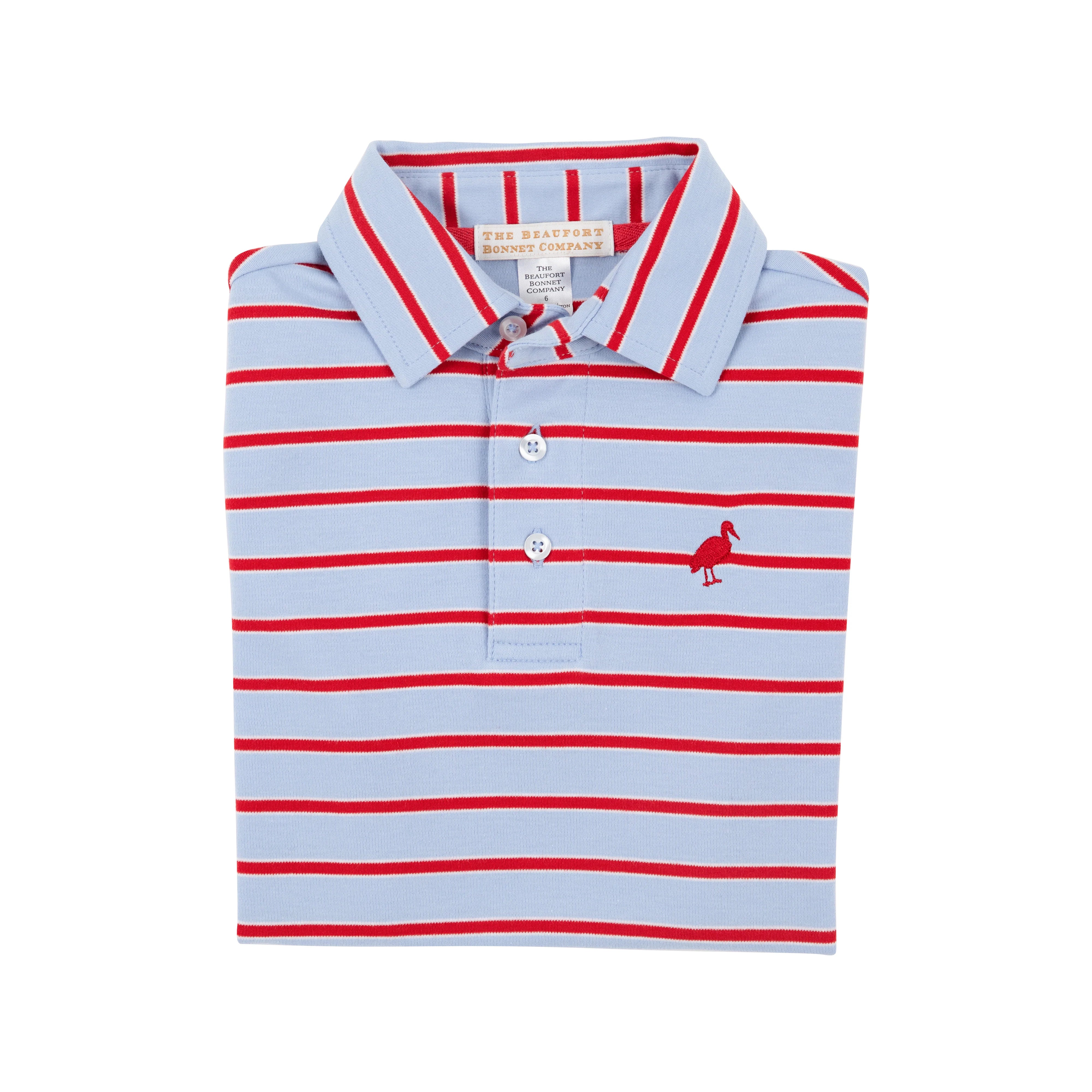 The Beaufort Bonnet - Broward Blue Stripe/Richmond Red Prim Proper Polo SS.