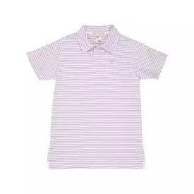 The Beaufort Bonnet Company - Lauderdale Lavender Stripe Prim Proper Polo SS-Pima