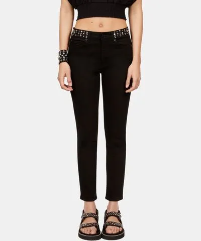 The Kooples Slim Jeans With Stars and Studs