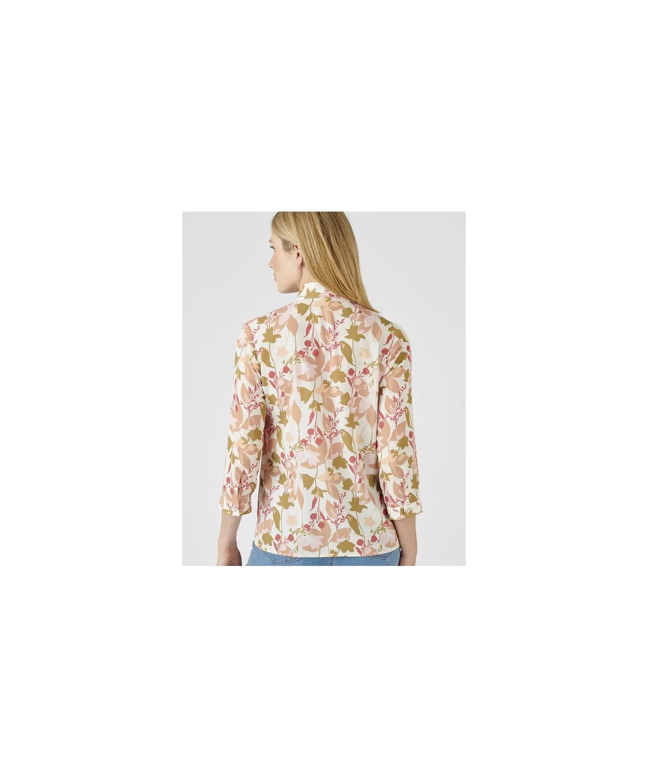 Floral Tie Neck Printed Blouse