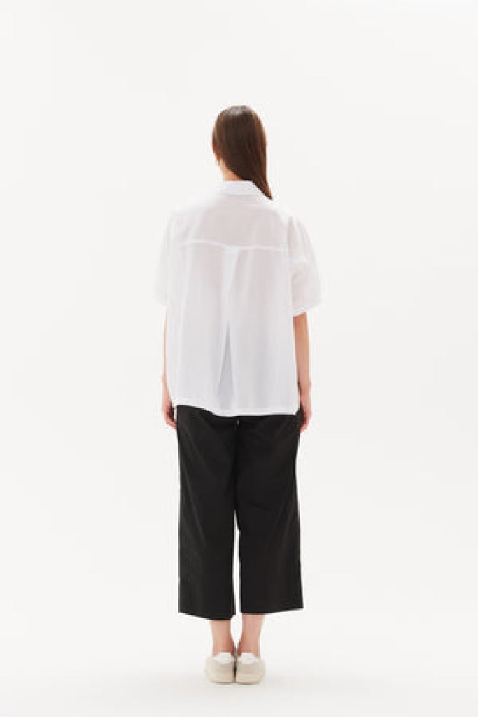 Tirelli Gathered Cuff Shirt in White