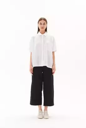 Tirelli Gathered Cuff Shirt in White