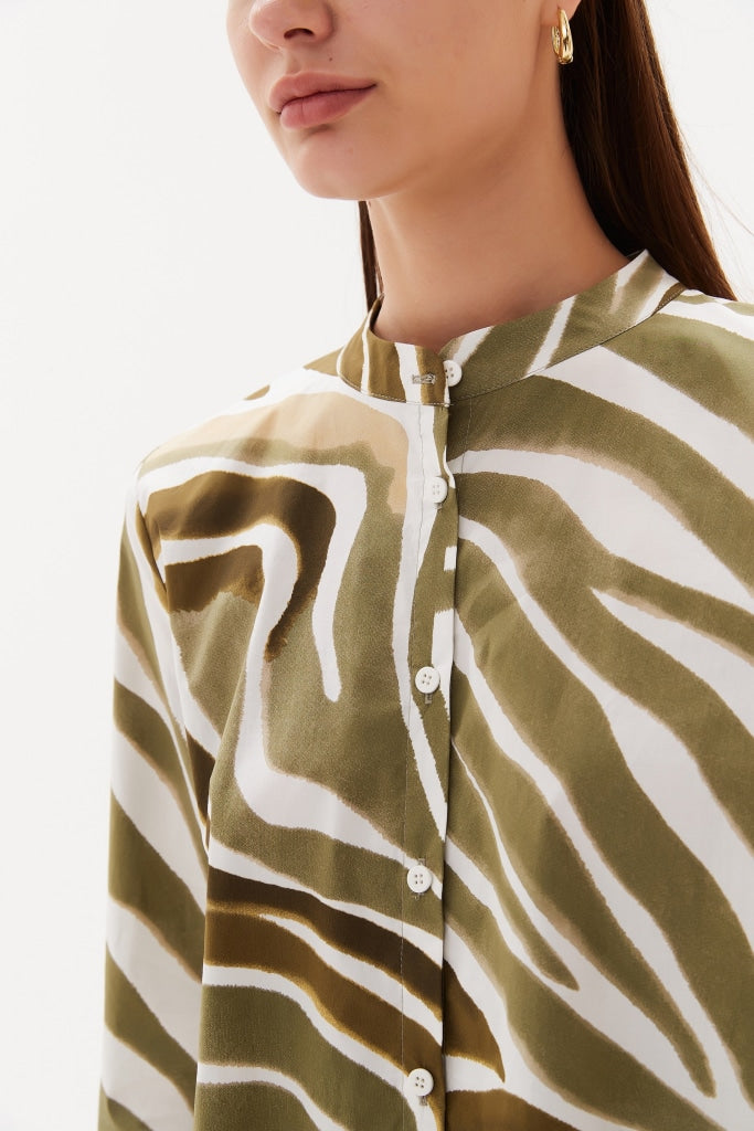 Tirelli - Monstera Print Button Up Shirt