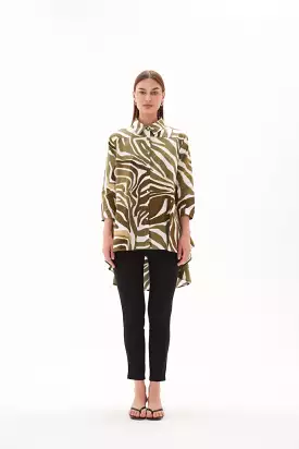 Tirelli Monstera Print Swing Back Shirt