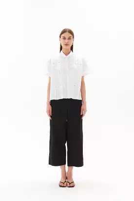 Tirelli White Inverted Pleat Shirt - Stylish and Sophisticated