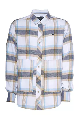 TIZIANO TATUM LS PLAID SHIRT - WHITE