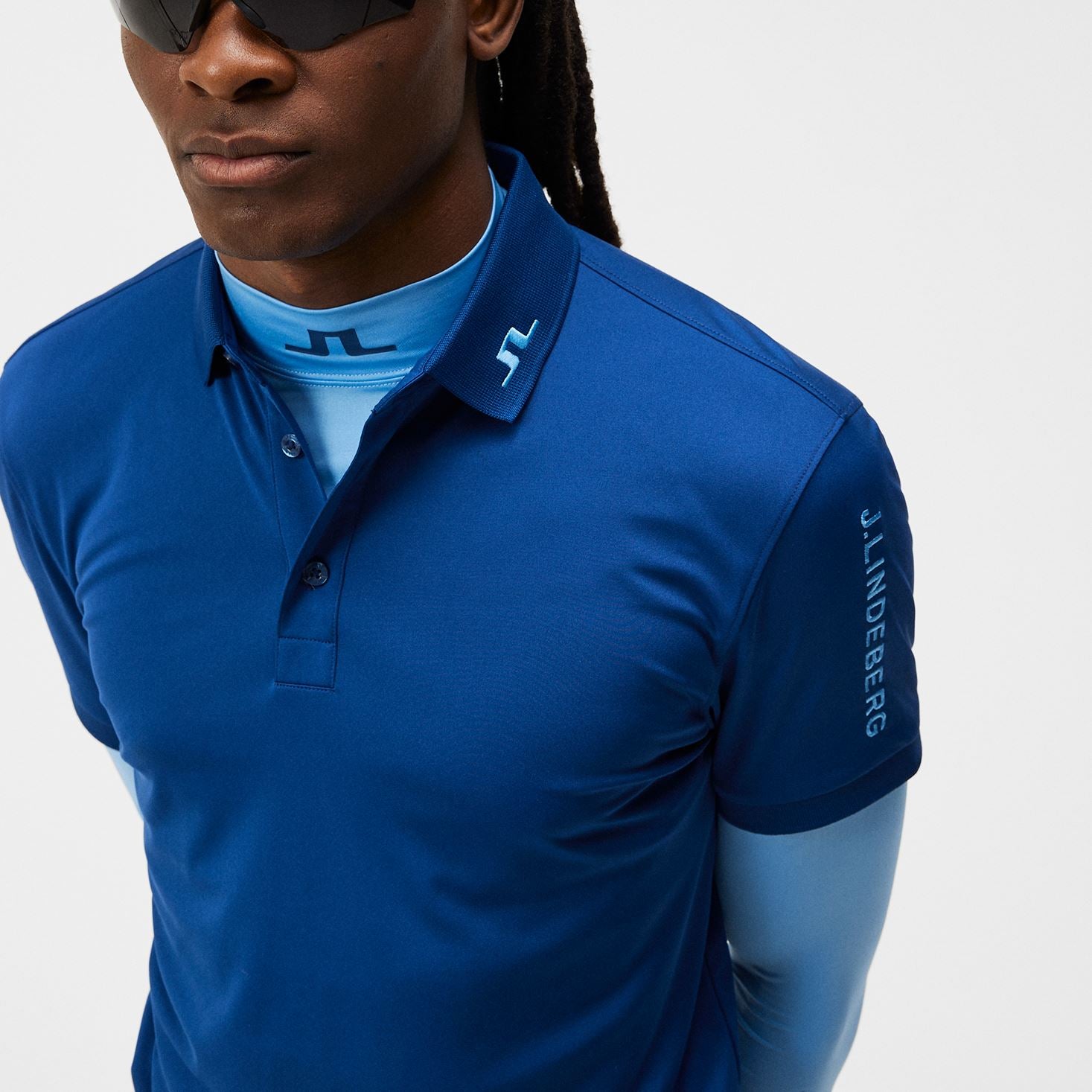 Tour Tech Slim Fit Polo Shirt Estate Blue - AW23