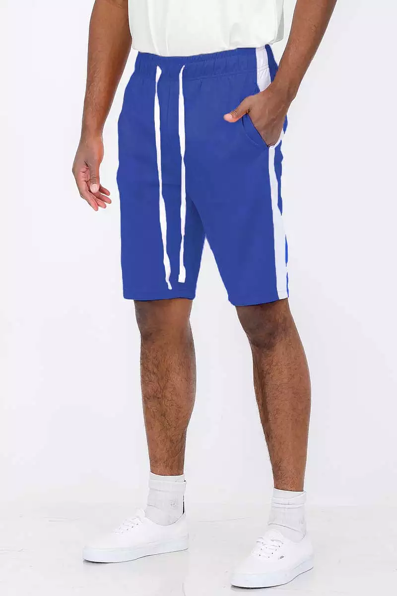 Track shorts with single stripe