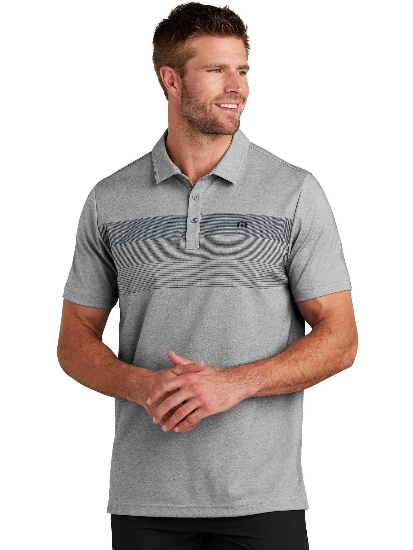 TravisMathew Coastal Chest Stripe Polo Shirt