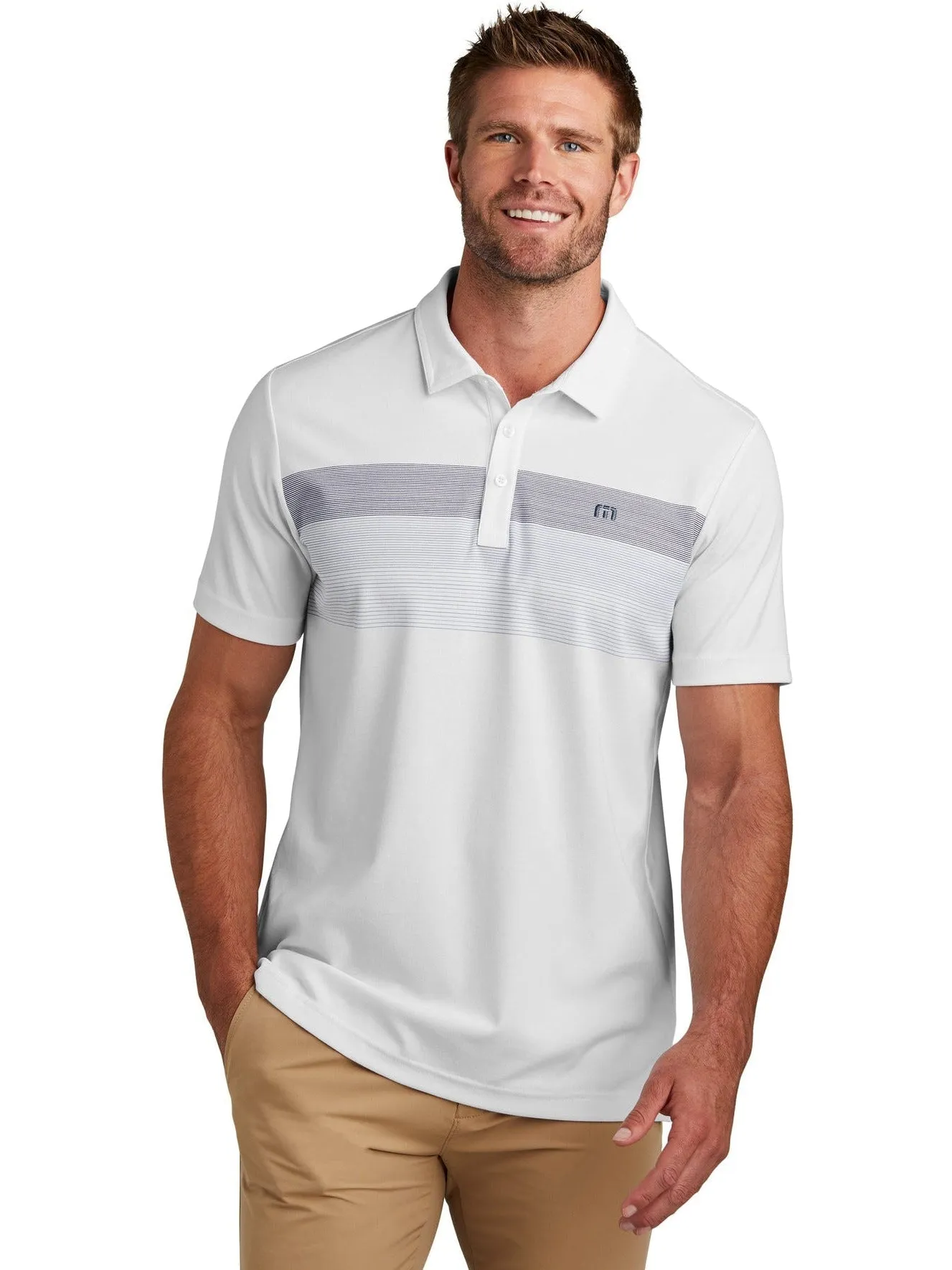 TravisMathew Coastal Chest Stripe Polo Shirt