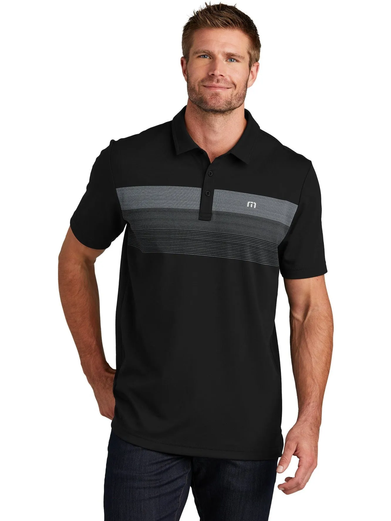 TravisMathew Coastal Chest Stripe Polo Shirt