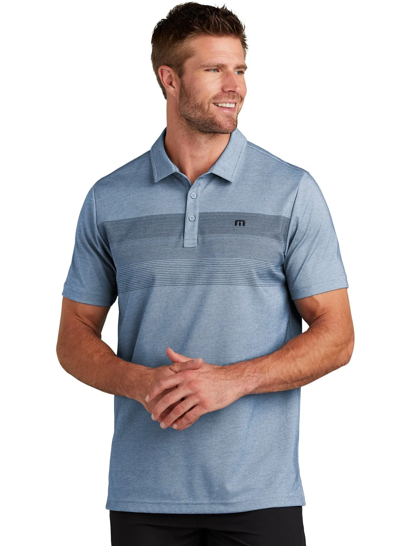 TravisMathew Coastal Chest Stripe Polo Shirt