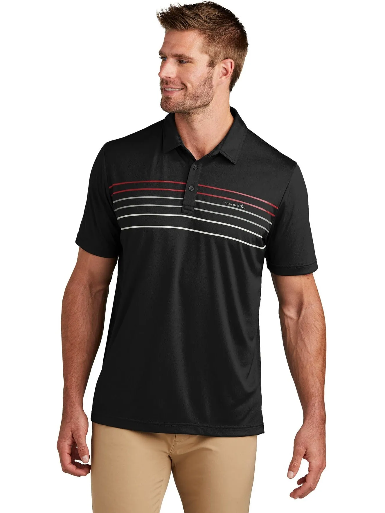 TravisMathew Coto Performance Chest Stripe Polo Shirt