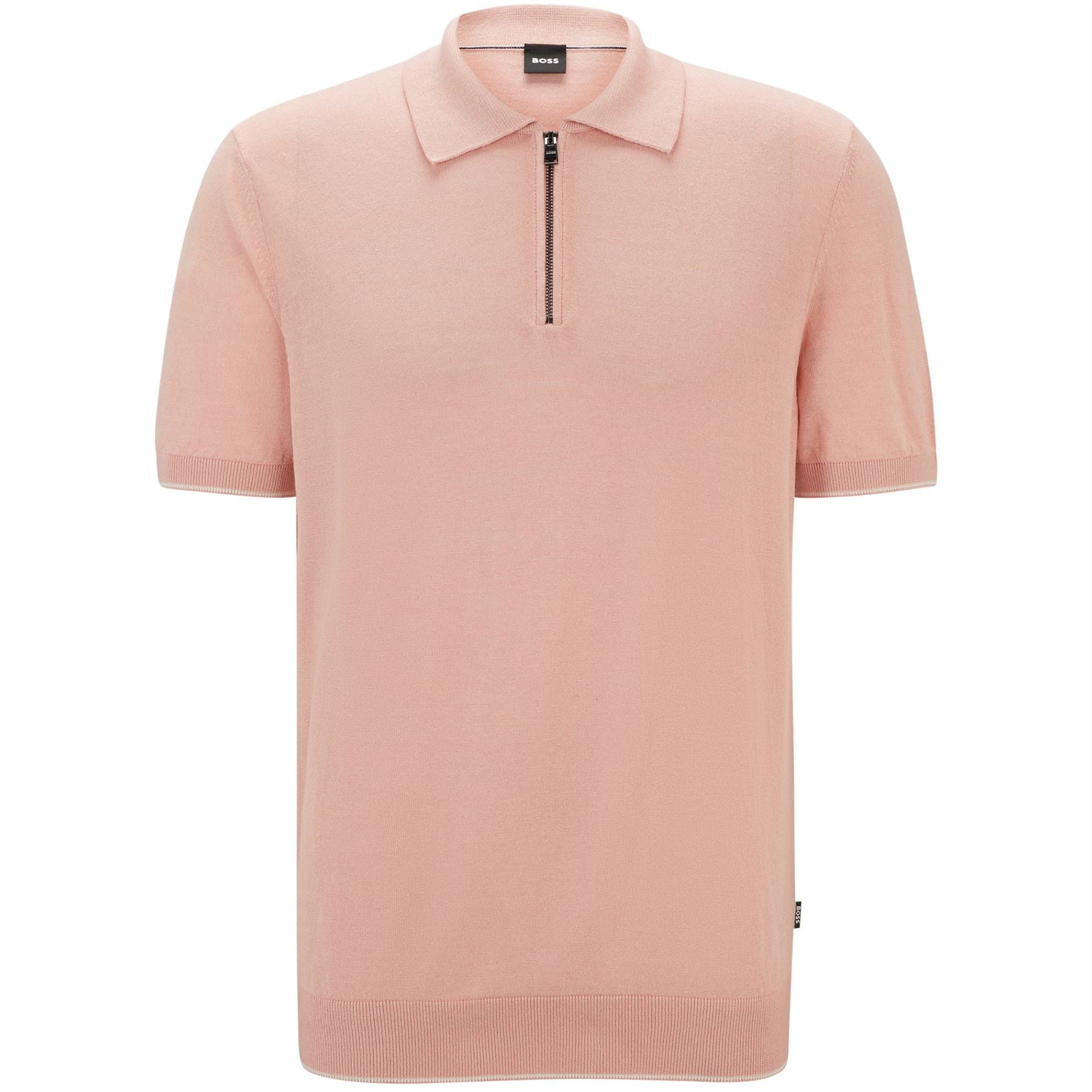 Trieste Polo Shirt - Regular Fit, Linen, Open Pink