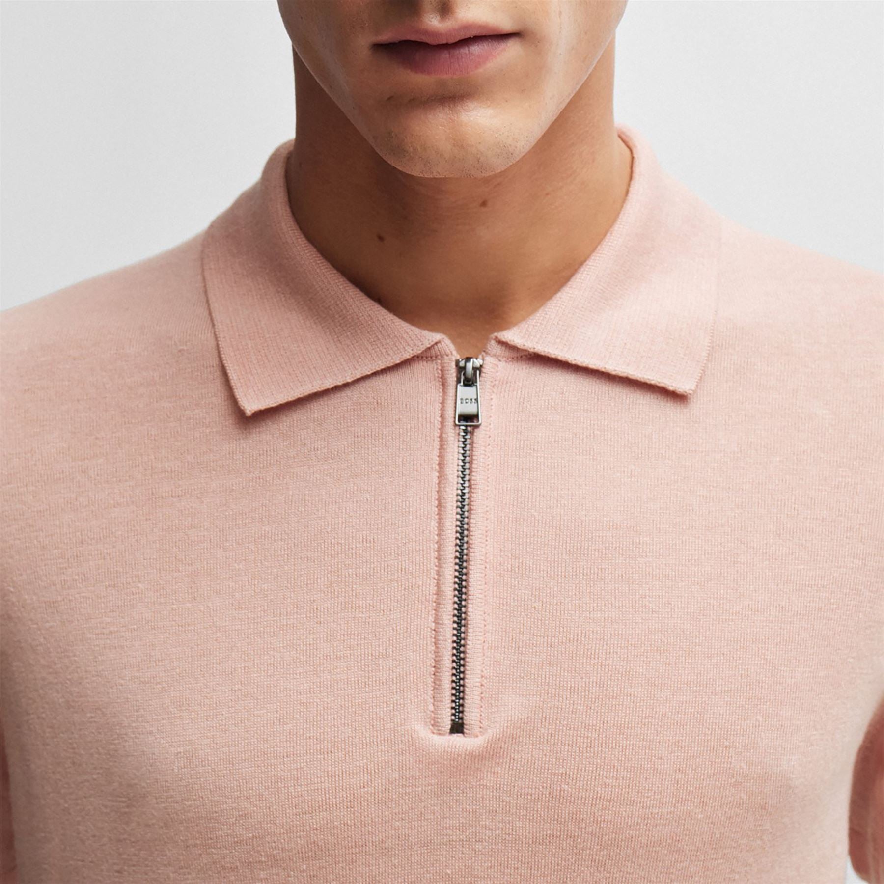 Trieste Polo Shirt - Regular Fit, Linen, Open Pink