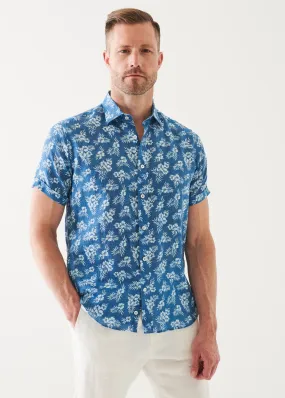 Tropical Pattern Linen Shirt