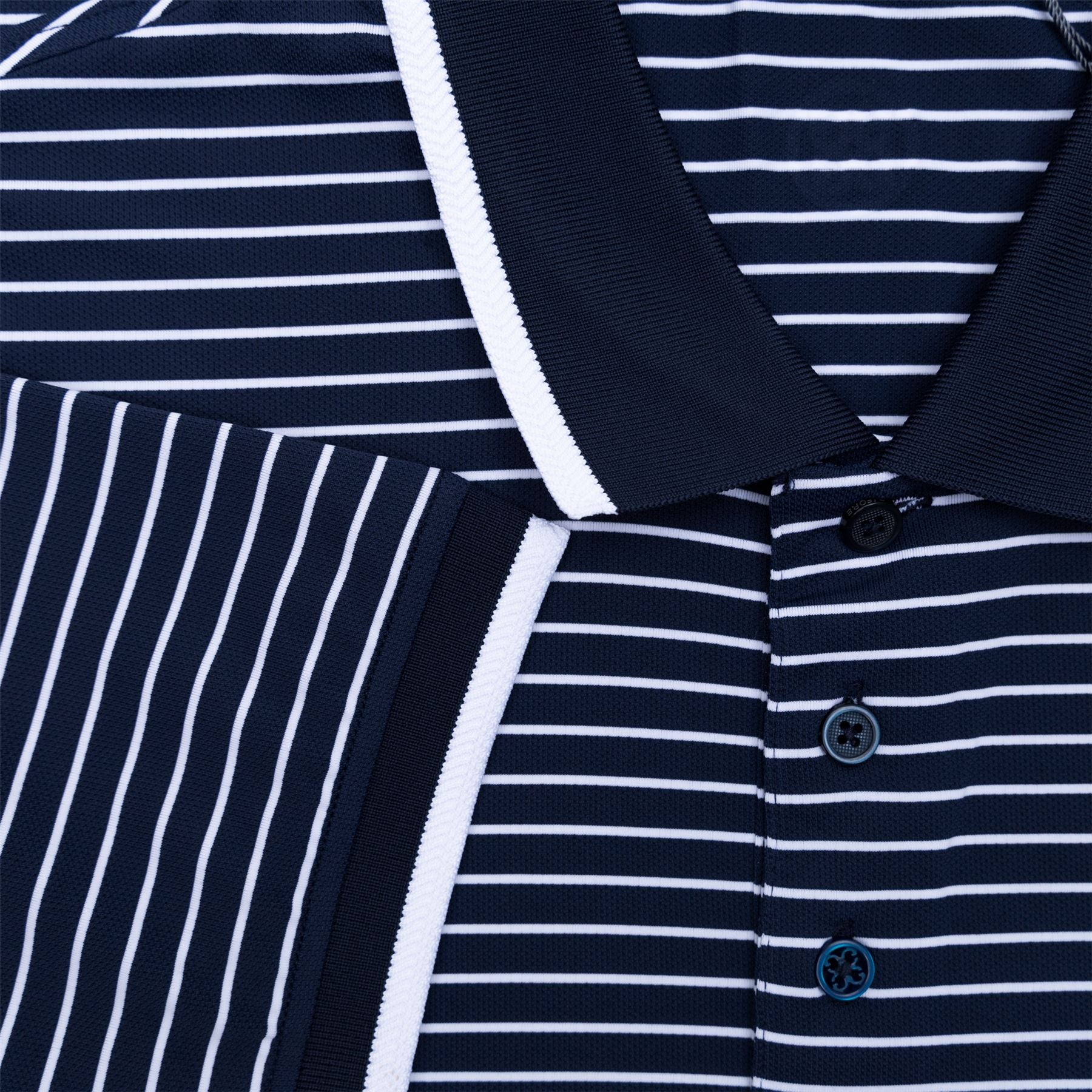 Twilight Perforated Wide Stripe Polo - SS23