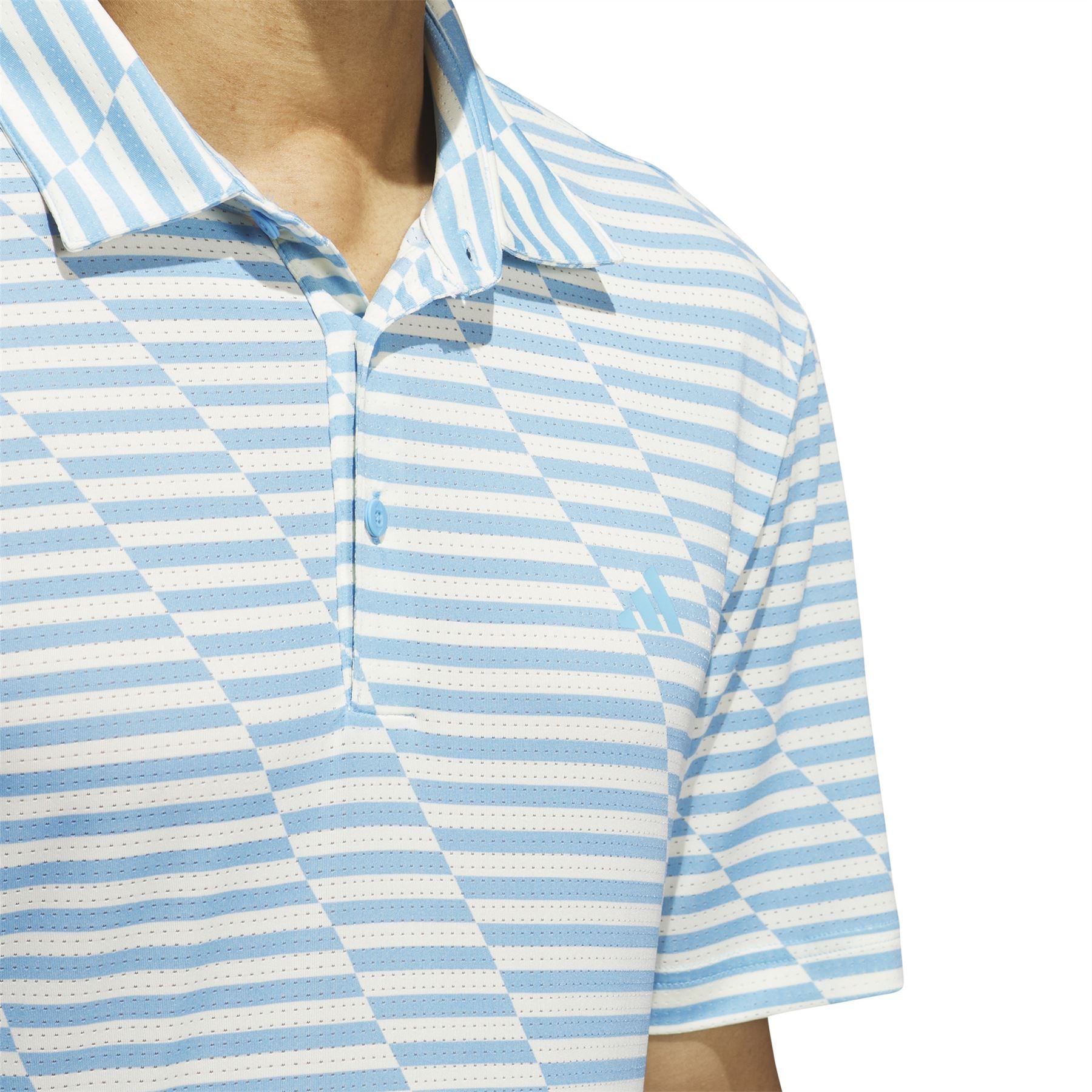 Ultimate365 Blue Burst Polo - SS24, Regular Fit, Mesh Print