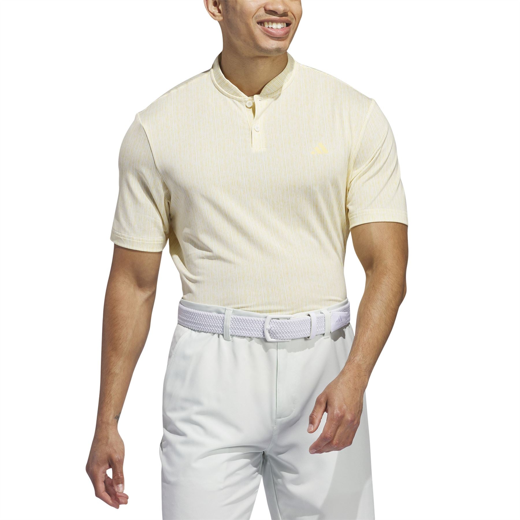 Ultimate365 Sport Stripe Regular Fit Polo - Ivory SS24