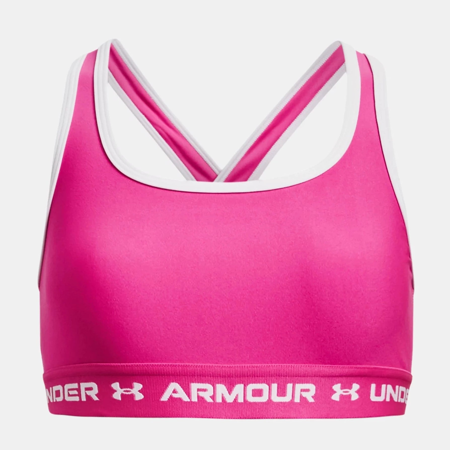 Under Armour Pink/White Crossback Sports Bra - Rebel Style