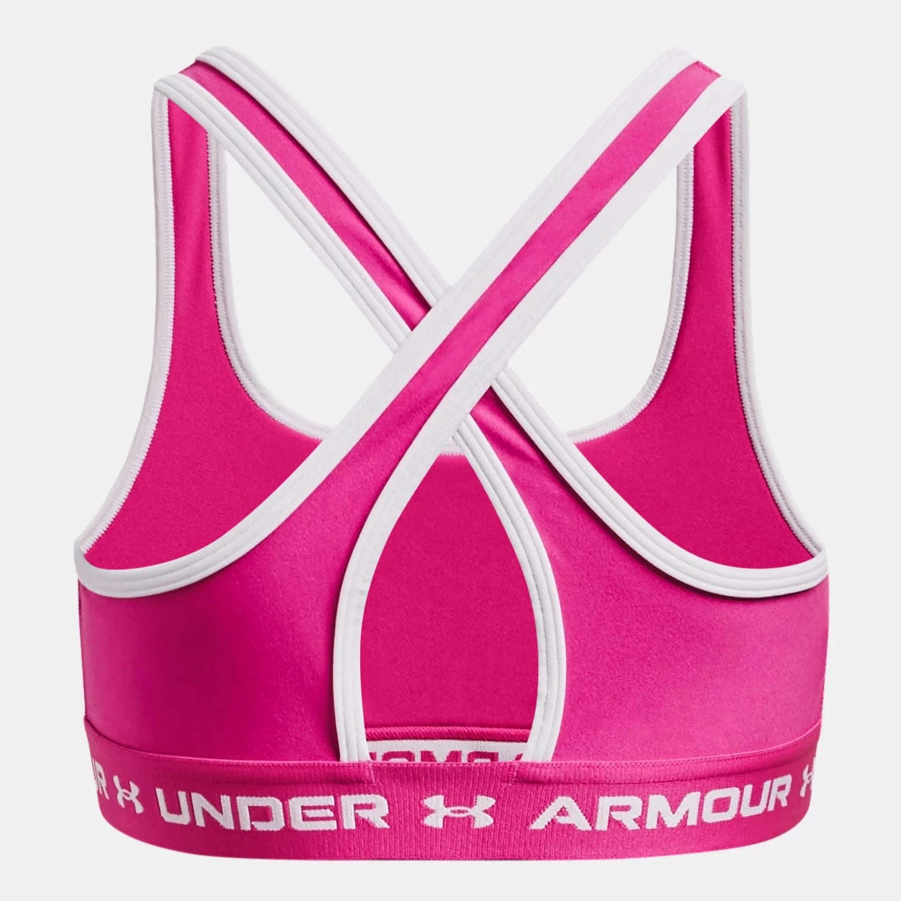 Under Armour Pink/White Crossback Sports Bra - Rebel Style