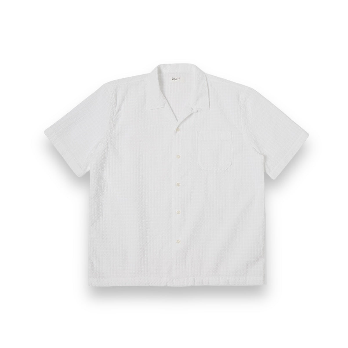 Universal Works white cotton Road Shirt 30650 delos