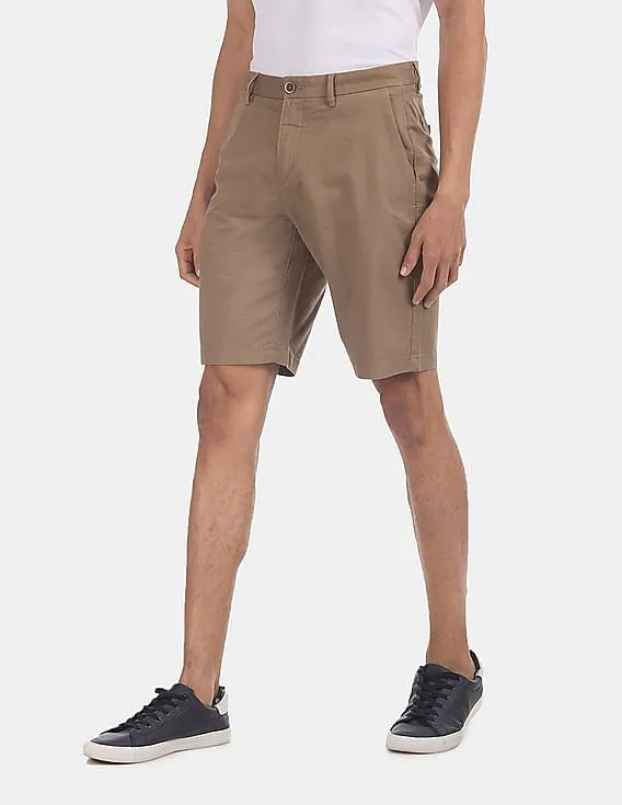 U.S. Polo Assn. Brown Slim Fit Printed Shorts