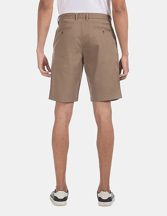 U.S. Polo Assn. Brown Slim Fit Printed Shorts