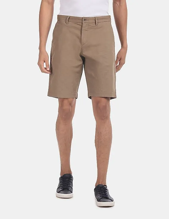 U.S. Polo Assn. Brown Slim Fit Printed Shorts