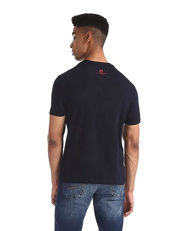 Blue Printed Cotton T-Shirt from U.S. Polo Assn. Denim Co.