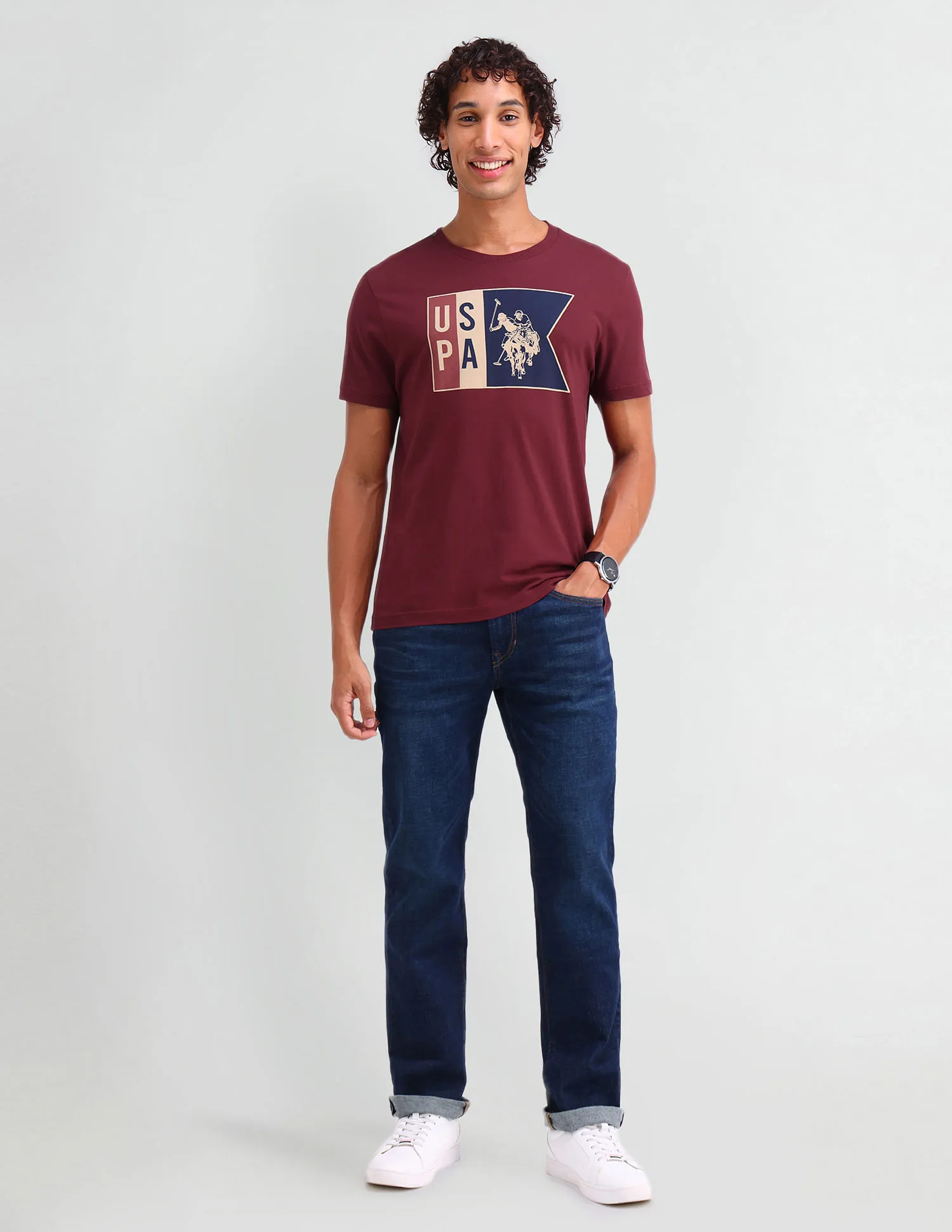 U.S. Polo Assn. Denim Co. Brand Muscle Fit T-Shirt with Print