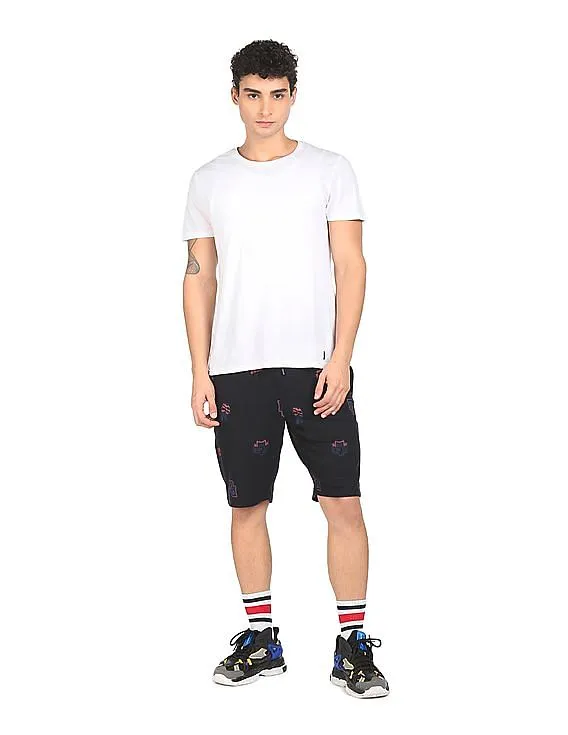 U.S. Polo Assn. Denim Co. Mid Rise Printed Knit Shorts