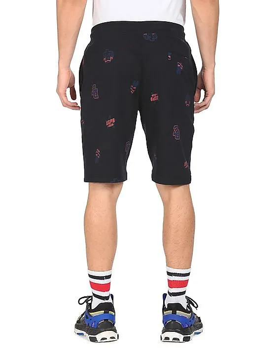 U.S. Polo Assn. Denim Co. Mid Rise Printed Knit Shorts